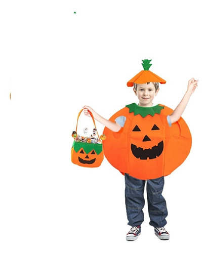 Imagen 1 de 1 de Disfraz Calabaza Halloween Pequeños 3 Años Aprox