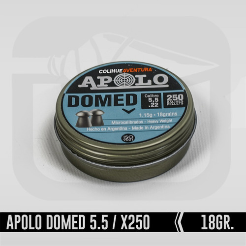 Imagen 5 de 5 de Balines Apolo Domed // Cal 5,5mm - 18gr // X200