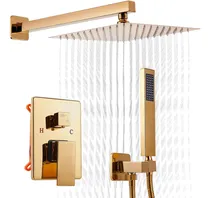 Comprar Bluedreamer Kit De Regadera Latón De Ducha Cuadrada Lluvia De Alta Presión Con Rocíador De Mano, Ducha Empotrados Set Regadera Cuadrada Y Monomando Para Regadera