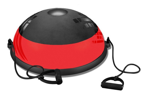 Balón Bosu 60 Cm Con Manillas Deluxe Tpu - Black Red Aj-15-1