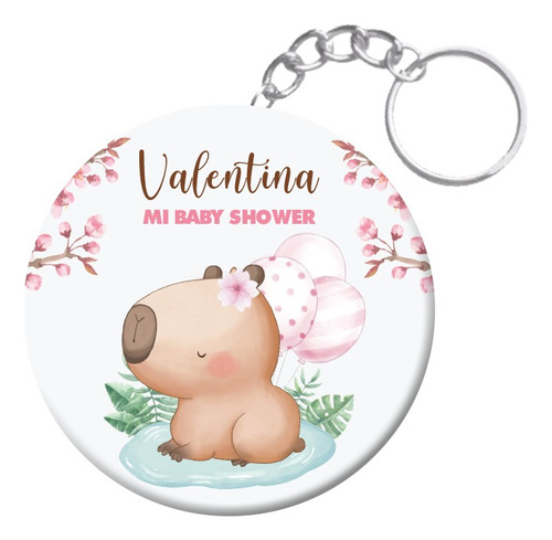 Llavero Carpincho Capybara Souvenir Personalizado Nena X 50u