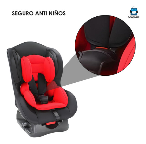 Asiento De Bebé Para Coche Asiento Inclinable 3 Posiciones Color Rojo Asiento de carro para bebé