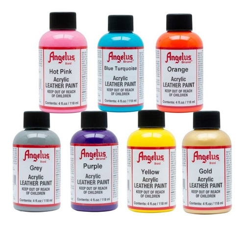 Kit  7 Pinturas Angelus 4 Oz