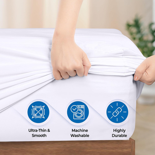 Protector De Colchón Impermeable De 5 Lados Utopia Bedding Q