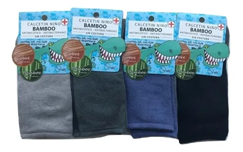 6 Calcetines Cobre Bamboo Niños Sin Costuras 31 Al 35 6 Calcetines Cobre Bamboo Niños Sin Costuras 31 Al 35