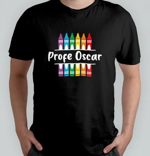 Playera Para Maestros Personalizable Crayolas Dama Cab 15pz