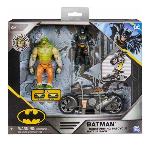 Batman - Pack Batciclo Transformador Com 2 Bonecos De 10cm