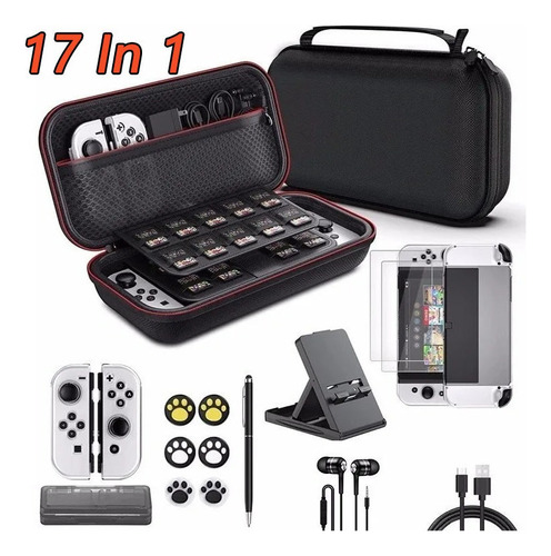 Para Nintendo Switch Oled Box Kit De Accesorios 17 En 1