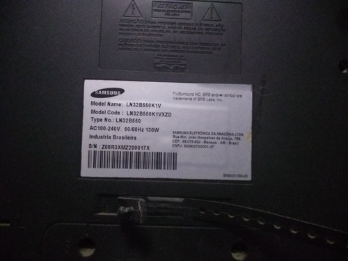 Tela De Tv Samsung Somente A Tela Não É Smart Não É Smart