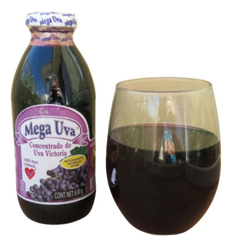 Caja Mega Uva 12 Piezas 630 G Jugo Concentrado Puro Natural