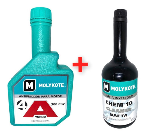 Kit Molykote Antifriccion A4 300cm + Limpia Inyectores Nafta