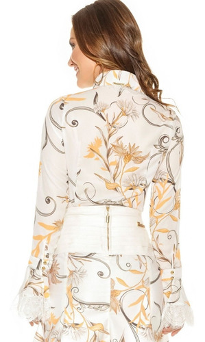 Imagem 3 de 7 de Camisa Titanium Mangas Longas Flare Com Guippir - Tt24383