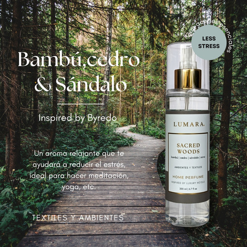 Spray Aromatizante Textil Lumara Aroma Sacred Woods