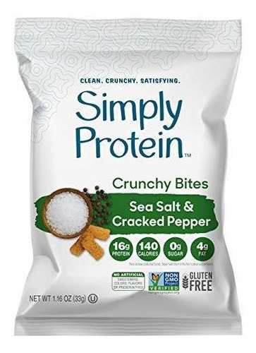 Simplyprotein Crunchy Chips (sea Salt &amp; Cracked (sea Sa