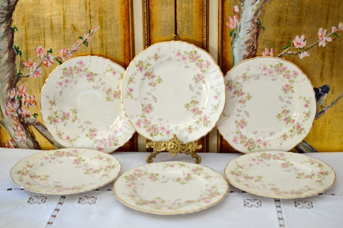 Juego 6 Platos Postre Porcelana Syracuse China Stanbury 1940