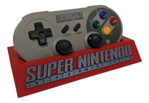 Suporte Compatível Com 2 Controles 8bitdo Sn30 Pro - 3d Cor Vermelho/cinza