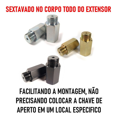 2 Pçs Bypass Extensor Prolongador Sonda Lambda Universal Hho