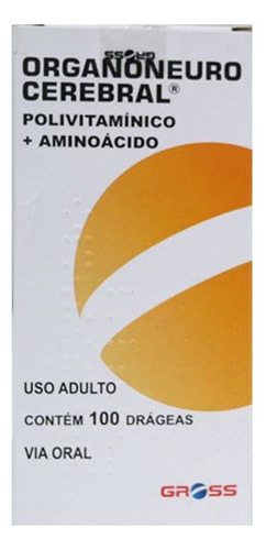 Organoneuro Cerebral 100 Drageas - Polivitaminico+aminoácido