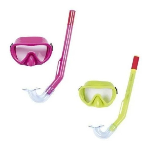 Imagen 3 de 5 de Set De Snorkel Clasico Antiparras Bestway 24036