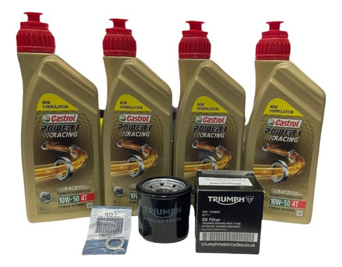 Kit Troca De Óleo Castrol 10w50 Triumph Scrambler