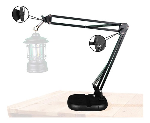 Soporte Para Linterna De Camping, Gancho Ajustable Ligero Y