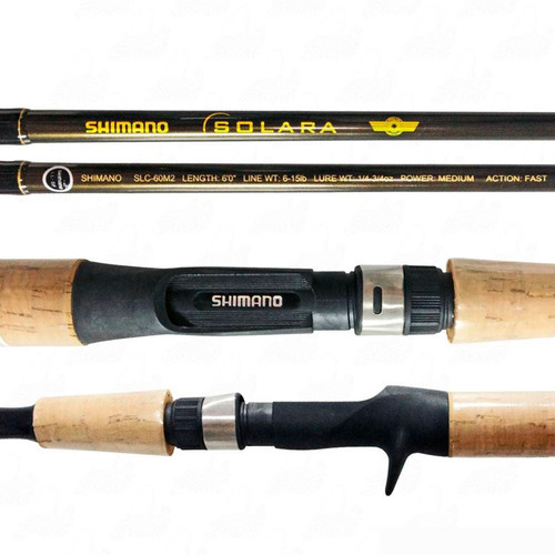 Caña Shimano Solara Slc60m2 Baitcasting 1.83 m 2 tramos 6-15lb