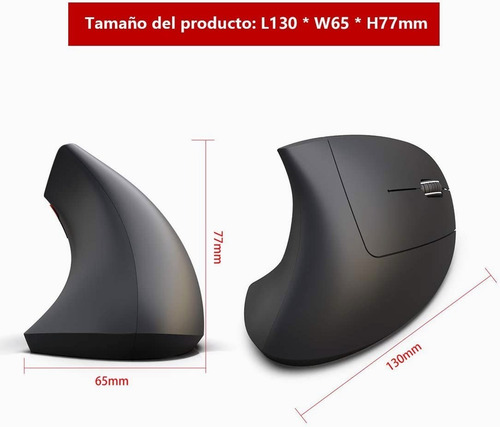 Imagen 5 de 6 de Mouse Gamer Vertical, Ergonómico E Inalámbrico Ratones