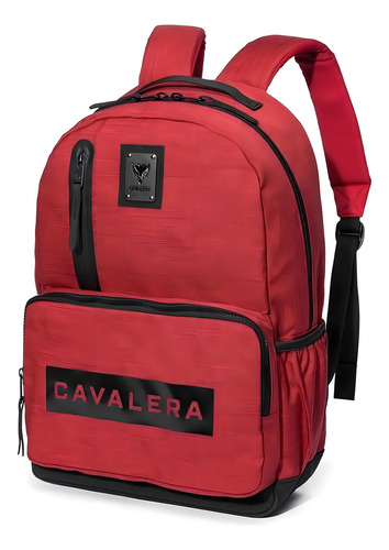 Mochila Cavalera Mark Vermelho 7156 Desenho do tecido Liso