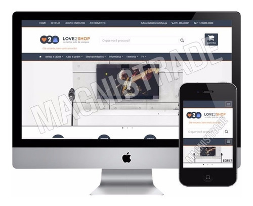 Imagem 1 de 3 de Site Loja Virtual 3.0 Responsivo / Mobile Pagseguro Correios