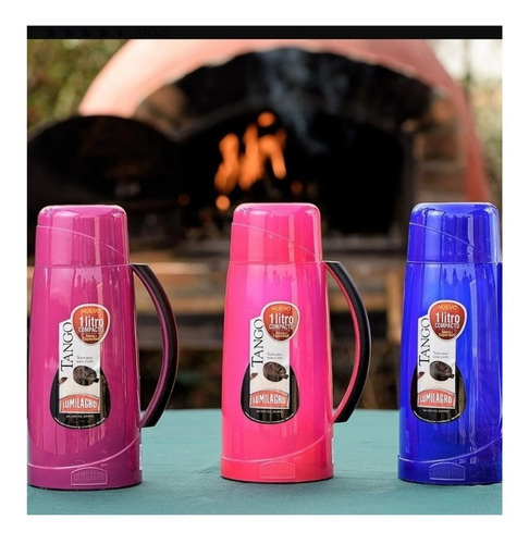 Termo Lumilagro Tango de vidrio 1L Rosa