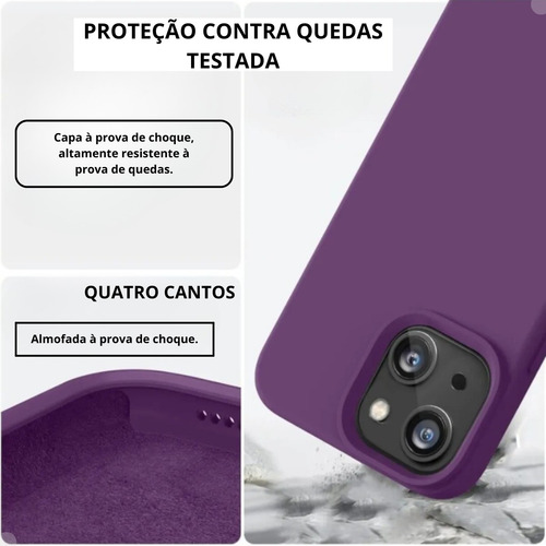 Capa Capinha Silicone Case Aveludada Compatível iPhone 13pro