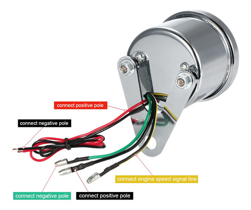 Imagen 5 de 8 de 12v Universal Motos Tacómetro Medidor Led Backlight 13k Rpm