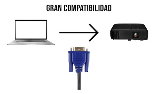 Imagen 4 de 9 de Cable Vga A Vga Ferrita Con Fibra Cable Resistente 18-6174