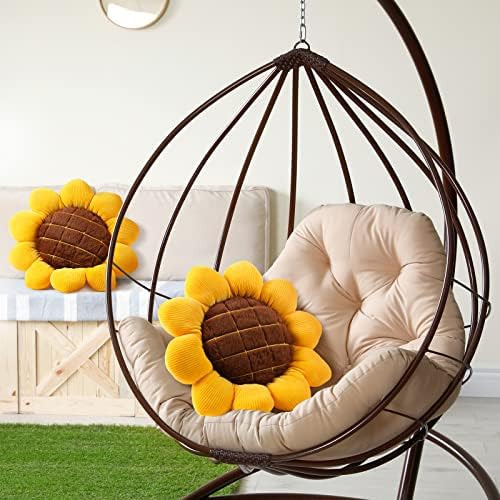 Coume 2 Piezas De Cojines De Suelo Con Forma De Girasol Amar