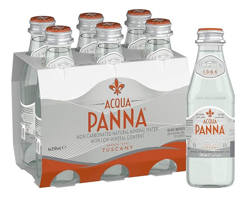 Agua Botella Acqua Panna Toscana Italia X250cc Pack X6