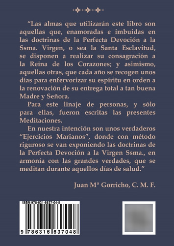 Ejercicios Espirituales Marianos - Juan Ma. Gorricho, C.m.f.