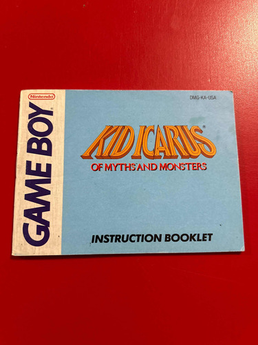 Kid Icarus Gb Game Boy Solo Manual De Instrucciones