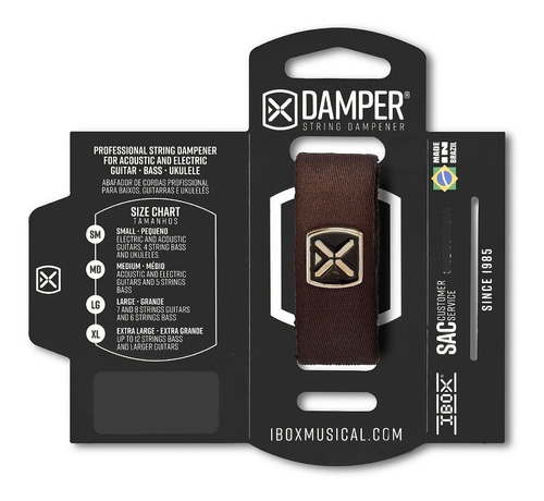 Damper Ibox Café Poliester Logo Metal Tipo Fretwraps