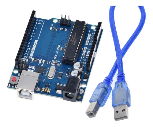 Uno R3 Compatível C/ Arduino+cabo Usb + Módulo Ultrassônico