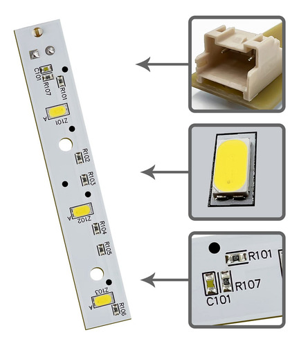 Placa De Luz Led Wr55x26671 Ps11767930 Ap6035586 Para Ge Ref