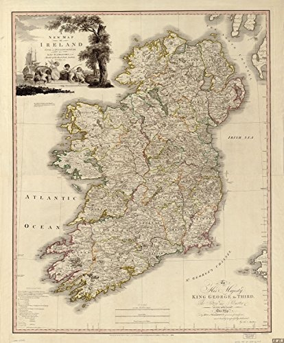Brand: Map Shop Irlanda Mapa Antiguo Pared