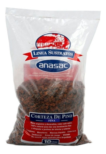 Corteza De Pino Gruesa 10 Litros Anasac