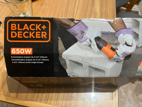 Esmeriladora Angular Black+decker G650 G-650 Naranja 50 (Usado)