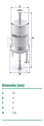 Filtro Combustivel Volkswagen Jetta Sw Variant 2.5 20v 08-13