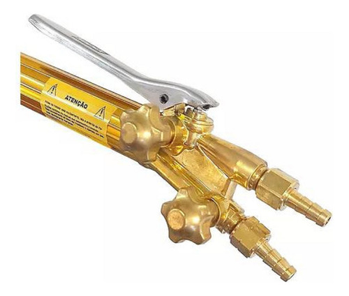 Caneta Maçarico De Corte 531 C/ 3 Tubos E Alavanca Em Inox