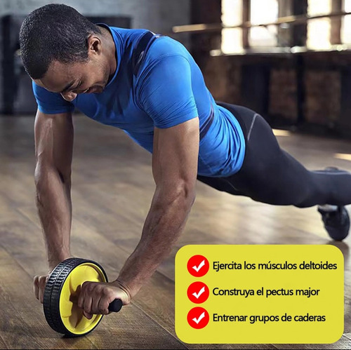 Rueda Abdominal Genérica Abdominal Wheel 2 Ruedas Antidesliz