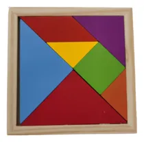 Comprar Pack X10 Rompecabezas Tangram De Madera 7 Piezas Denbu