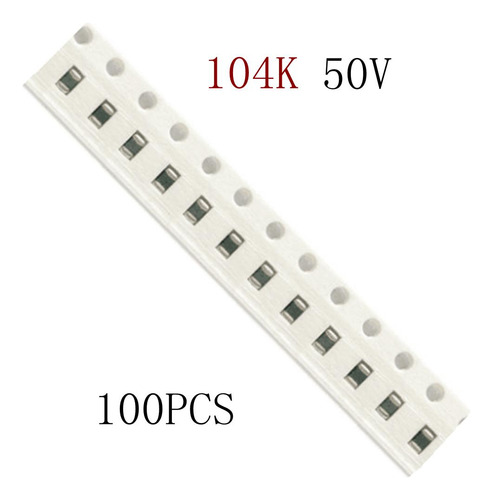 100 Unidades Smd0805 0.1uf 100nf De Cerámica Chip