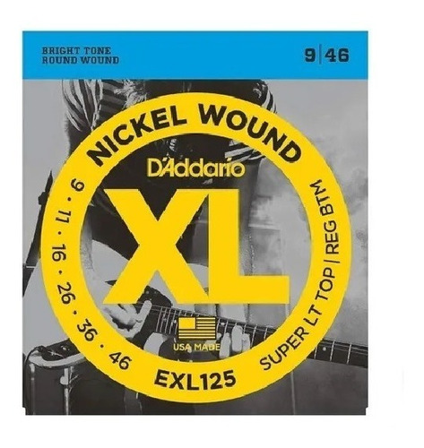 Cuerdas Guitarra Electrica D´addario Exl125