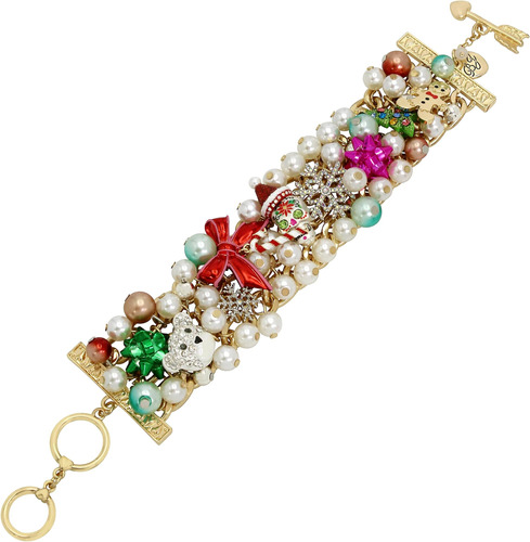 Pulsera Llamativa De Perlas Navideñas Para Mujer De Betsey J